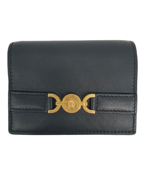 VERSACE（ヴェルサーチ）VERSACE (ヴェルサーチ) 2つ折り財布 ブラックの古着・服飾アイテム
