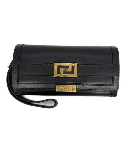 VERSACE（ヴェルサーチ）VERSACE (ヴェルサーチ) 長財布 ブラックの古着・服飾アイテム