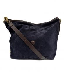 Felisi（フェリージ）の古着「スエードショルダーバッグ」｜ネイビー