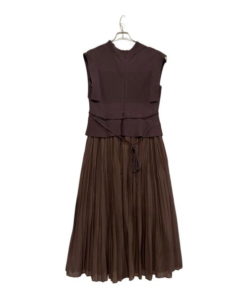 CELFORD（セルフォード）CELFORD (セルフォード) ノースリーブワンピース ブラウン サイズ:38の古着・服飾アイテム