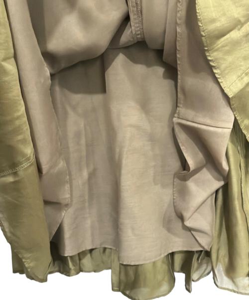 MICHEL KLEIN（ミッシェルクラン）MICHEL KLEIN (ミッシェルクラン) シアーフレアスカート オリーブ サイズ:38 未使用品の古着・服飾アイテム