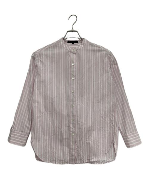 23区（ニジュウサンク）23区 (ニジュウサンク) 長袖シャツ ホワイト×ピンク サイズ:38の古着・服飾アイテム
