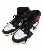 NIKEナイキ）の古着「ハイカットスニーカー」｜ホワイト×ブラック×レッド