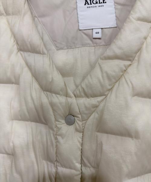 AIGLE（エーグル）AIGLE (エーグル) 撥水 ラ ドゥリ 中綿ジャケット アイボリー サイズ:40の古着・服飾アイテム