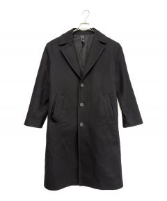 さかい中古【hevo イーヴォ フーデットコート】 中古・古着通販】hevo (イーヴォ) ウールナイロン ダブルブレステッド