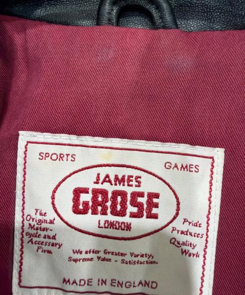 JAMES GROSE（ジェームスグロース）JAMES GROSE (ジェームスグロース) ダブルライダースジャケット ブラック サイズ:6の古着・服飾アイテム