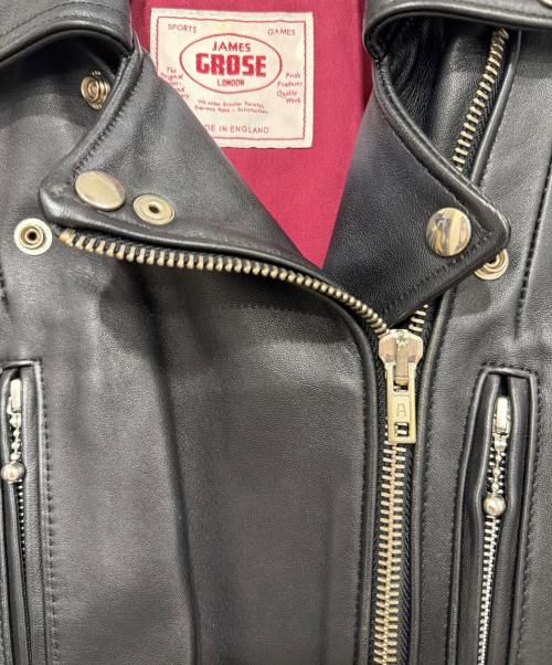 JAMES GROSE（ジェームスグロース）JAMES GROSE (ジェームスグロース) ダブルライダースジャケット ブラック サイズ:6の古着・服飾アイテム