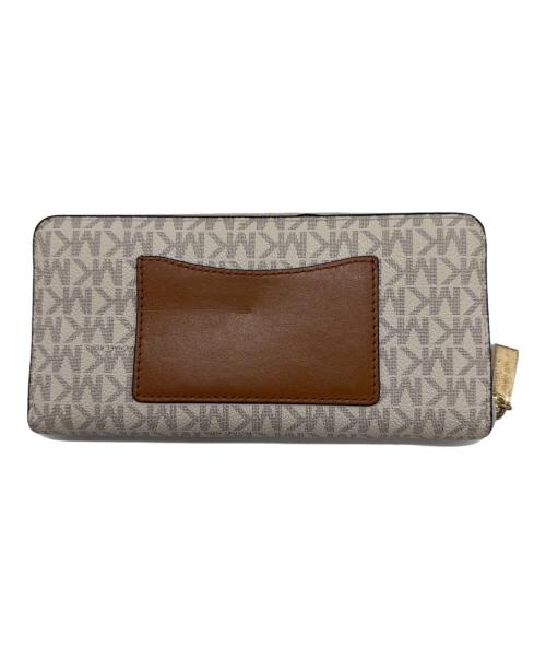 MICHAEL KORS（マイケルコース）MICHAEL KORS (マイケルコース) 長財布 アイボリー×ブラウンの古着・服飾アイテム