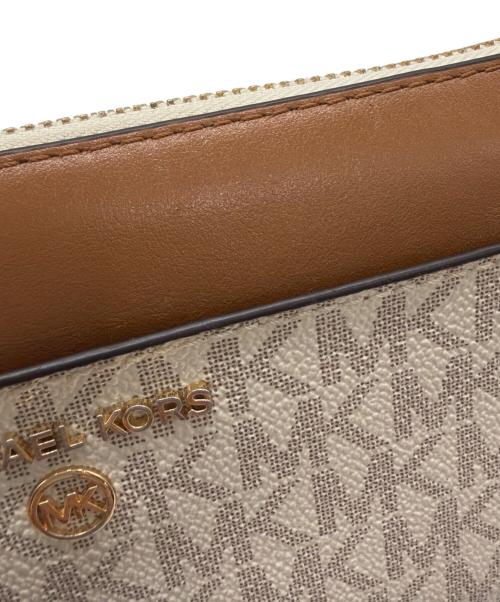 MICHAEL KORS（マイケルコース）MICHAEL KORS (マイケルコース) 長財布 アイボリー×ブラウンの古着・服飾アイテム