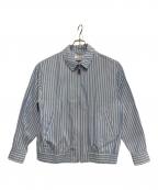 Sea Room lynnシールームリン）の古着「ストライプハリントンジャケット」｜ブルー