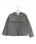 BEAUTY&YOUTH（ビューティーアンドユース）の古着「クレーターメルトンノーカラーショートコート」｜グレー