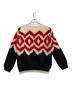 PRADA (プラダ) 厚手ニット ブラック×レッド×ベージュ サイズ:50：15000円