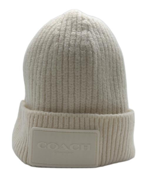 COACH（コーチ）COACH (コーチ) ニット帽 ベージュの古着・服飾アイテム