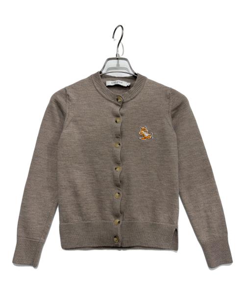 maison kitsune（メゾンキツネ）MAISON KITSUNE (メゾンキツネ) 厚手カーディガン ブラウン サイズ:XSの古着・服飾アイテム