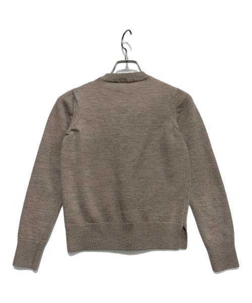 maison kitsune（メゾンキツネ）MAISON KITSUNE (メゾンキツネ) 厚手カーディガン ブラウン サイズ:XSの古着・服飾アイテム