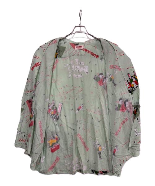 EANBE（イアンベ）eanbe (イアンベ) アロハシャツ グリーン サイズ:Lの古着・服飾アイテム