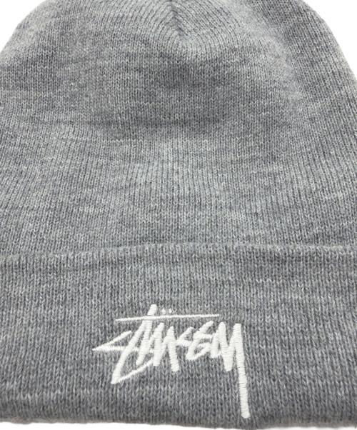 stussy（ステューシー）stussy (ステューシー) ニット帽 グレーの古着・服飾アイテム
