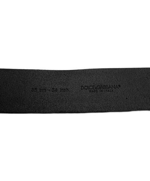 DOLCE & GABBANA（ドルチェ＆ガッバーナ）DOLCE & GABBANA (ドルチェ＆ガッバーナ) レザーベルト ブラックの古着・服飾アイテム
