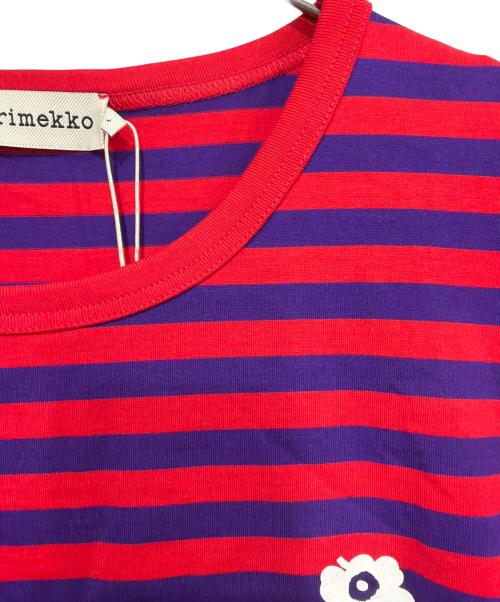 marimekko（マリメッコ）marimekko (マリメッコ) 長袖カットソー レッド×パープル サイズ:L 未使用品の古着・服飾アイテム