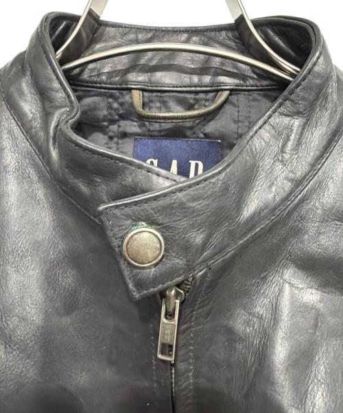 GAP（ギャップ）GAP (ギャップ) シングルレザージャケット ブラック サイズ:XXSの古着・服飾アイテム