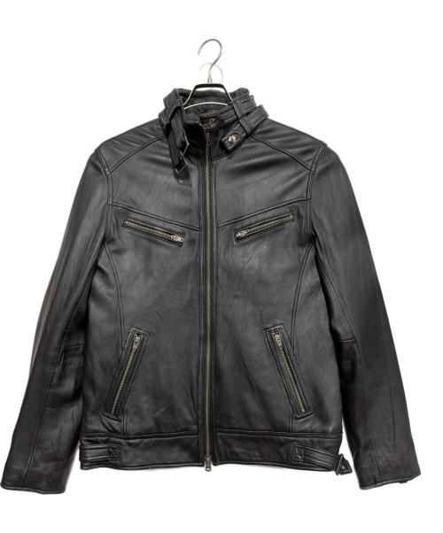 JACKROSE（ジャックローズ）JACKROSE (ジャックローズ) ラムレザージャケット ブラック サイズ:5の古着・服飾アイテム
