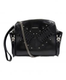 DIESEL（ディーゼル）の古着「スタッツフリルショルダーバッグ」｜ブラック