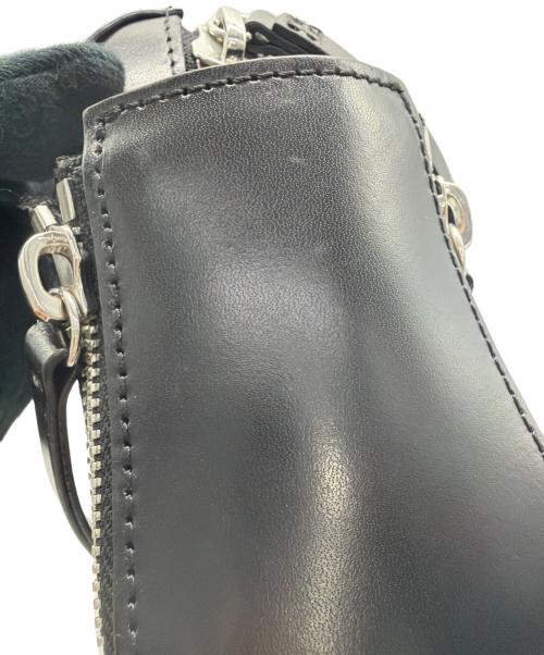 DIESEL（ディーゼル）DIESEL (ディーゼル) スタッツフリルショルダーバッグ ブラックの古着・服飾アイテム