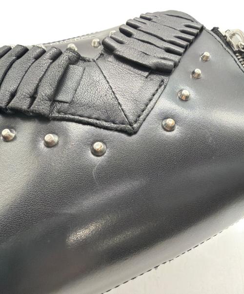 DIESEL（ディーゼル）DIESEL (ディーゼル) スタッツフリルショルダーバッグ ブラックの古着・服飾アイテム