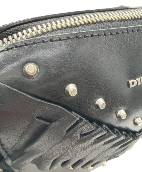 DIESEL（ディーゼル）DIESEL (ディーゼル) スタッツフリルショルダーバッグ ブラックの古着・服飾アイテム