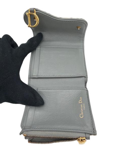 Christian Dior（クリスチャン ディオール）Christian Dior (クリスチャン ディオール) Saddle Lotus ウォレット グレーの古着・服飾アイテム