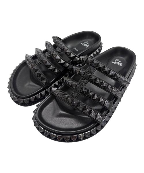 Christian Louboutin（クリスチャン・ルブタン）Christian Louboutin (クリスチャン・ルブタン) サンダル ブラック サイズ:39の古着・服飾アイテム