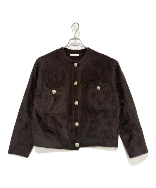 Whim Gazette（ウィムガゼット）Whim Gazette (ウィムガゼット) 厚手カーディガン ブラウン サイズ:freeの古着・服飾アイテム