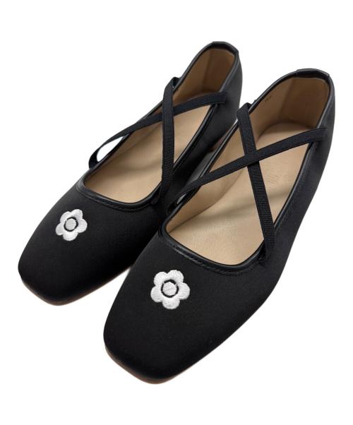 MARY QUANT（マリークヮント）MARY QUANT (マリークヮント) バレエシューズ ブラック サイズ:24㎝の古着・服飾アイテム