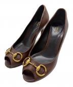 GUCCIグッチ）の古着「パンプス」｜ブラウン