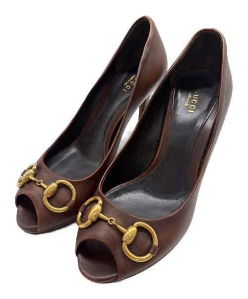 GUCCI（グッチ）GUCCI (グッチ) パンプス ブラウン サイズ:37 1/2の古着・服飾アイテム