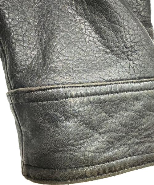MICHEL KLEIN（ミッシェルクラン）MICHEL KLEIN (ミッシェルクラン) レザーブルゾン ブラック サイズ:46の古着・服飾アイテム