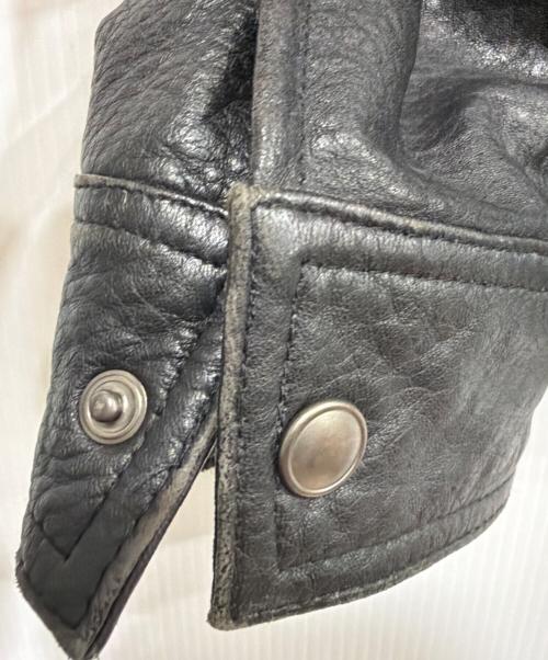 MICHEL KLEIN（ミッシェルクラン）MICHEL KLEIN (ミッシェルクラン) レザーブルゾン ブラック サイズ:46の古着・服飾アイテム