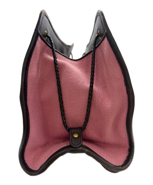 BOTTEGA VENETA（ボッテガベネタ）BOTTEGA VENETA (ボッテガベネタ) チェーンハンドバッグ ピンク×ブラウンの古着・服飾アイテム