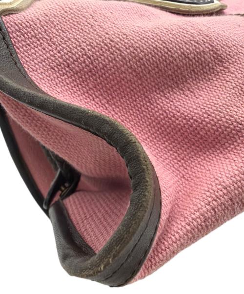 BOTTEGA VENETA（ボッテガベネタ）BOTTEGA VENETA (ボッテガベネタ) チェーンハンドバッグ ピンク×ブラウンの古着・服飾アイテム