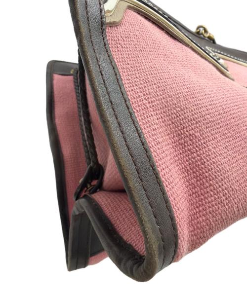 BOTTEGA VENETA（ボッテガベネタ）BOTTEGA VENETA (ボッテガベネタ) チェーンハンドバッグ ピンク×ブラウンの古着・服飾アイテム