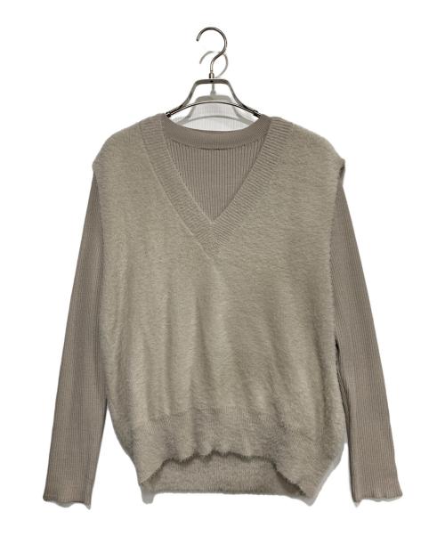 MICHEL KLEIN（ミッシェルクラン）MICHEL KLEIN (ミッシェルクラン) 厚手ニット ライトグレー サイズ:38の古着・服飾アイテム