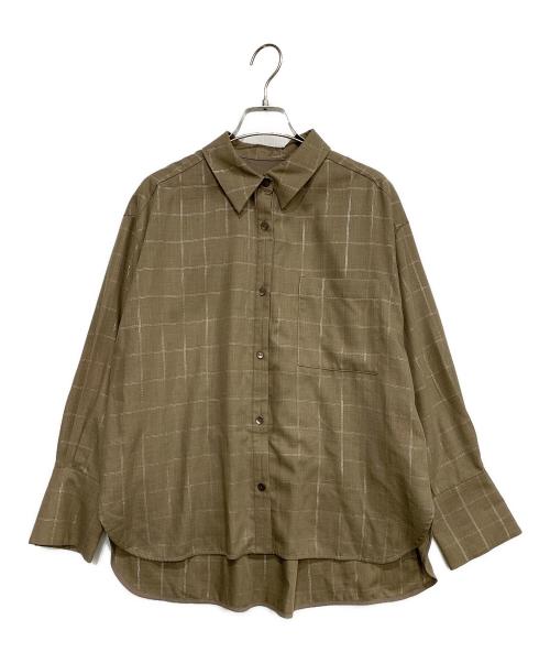 MICHEL KLEIN（ミッシェルクラン）MICHEL KLEIN (ミッシェルクラン) 長袖シャツ ベージュ サイズ:38の古着・服飾アイテム