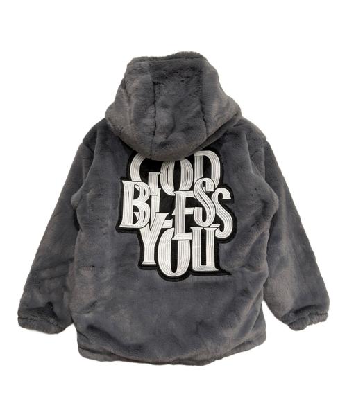 GOD BLESS YOU（ゴッド ブレス ユー）GOD BLESS YOU (ゴッド ブレス ユー) フェイクファージャケット グレー サイズ:Lの古着・服飾アイテム