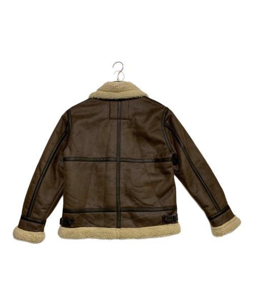 ALPHA（アルファ）ALPHA (アルファ) フェイクムートンジャケット ブラウン サイズ:Lの古着・服飾アイテム
