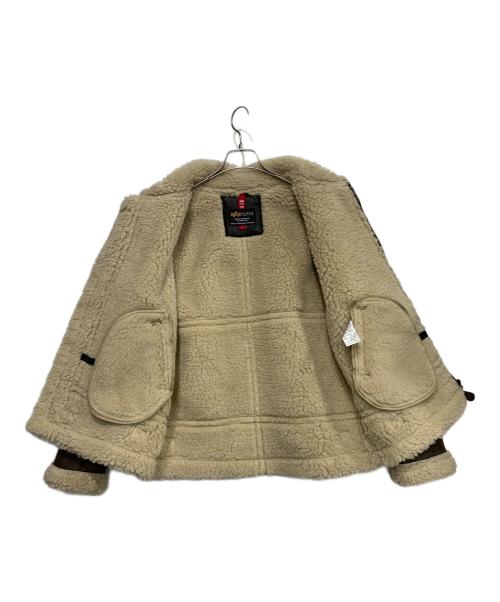 ALPHA（アルファ）ALPHA (アルファ) フェイクムートンジャケット ブラウン サイズ:Lの古着・服飾アイテム