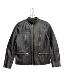 stooge&co（ストゥージ＆コー）の古着「シングルライダースジャケット」｜ブラック