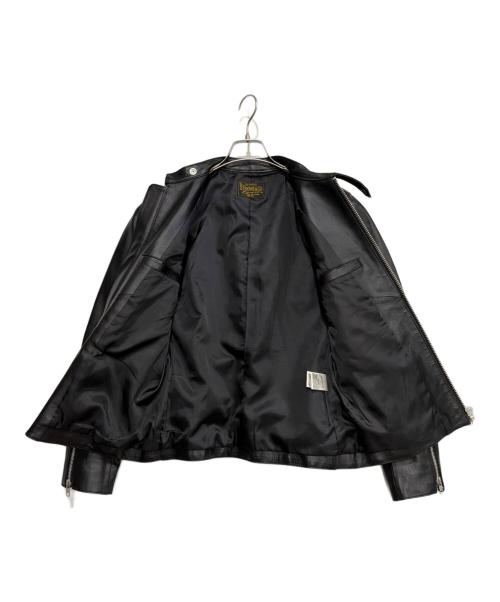 stooge&co（ストゥージ＆コー）STOOGE&CO (ストゥージ＆コー) シングルライダースジャケット ブラック サイズ:Mの古着・服飾アイテム