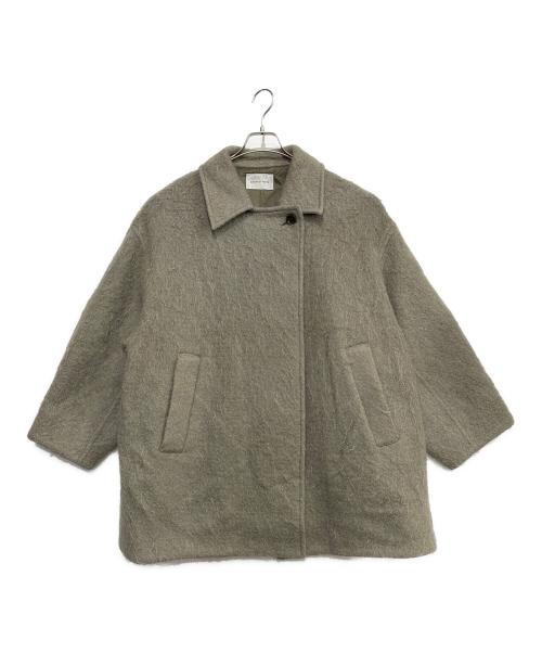 Adam et Rope（アダム エ ロペ）Adam et Rope (アダム エ ロペ) モヘヤシャギーミドルコート グリーン サイズ:FREEの古着・服飾アイテム