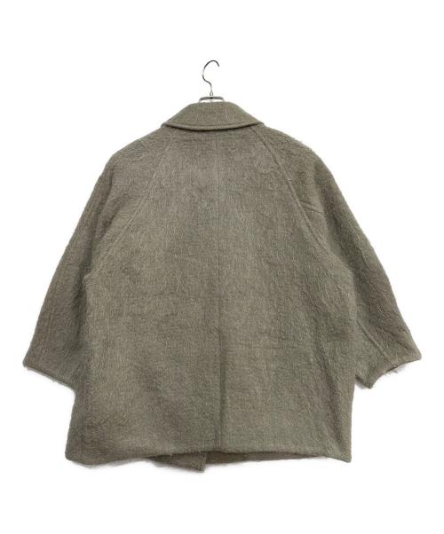 Adam et Rope（アダム エ ロペ）Adam et Rope (アダム エ ロペ) モヘヤシャギーミドルコート グリーン サイズ:FREEの古着・服飾アイテム