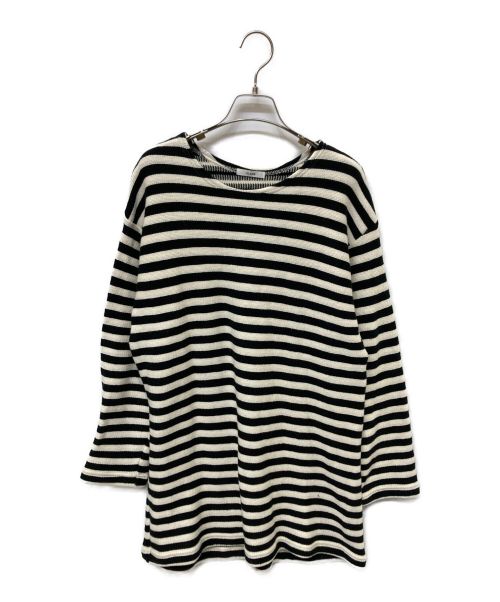 CLANE（クラネ）CLANE (クラネ) ロングスリーブトップス ホワイト×ブラック サイズ:1の古着・服飾アイテム